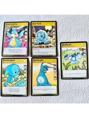 NEAR MINT+ 2003 Neopets TCG Blue Bundle of 5 Trading Cards